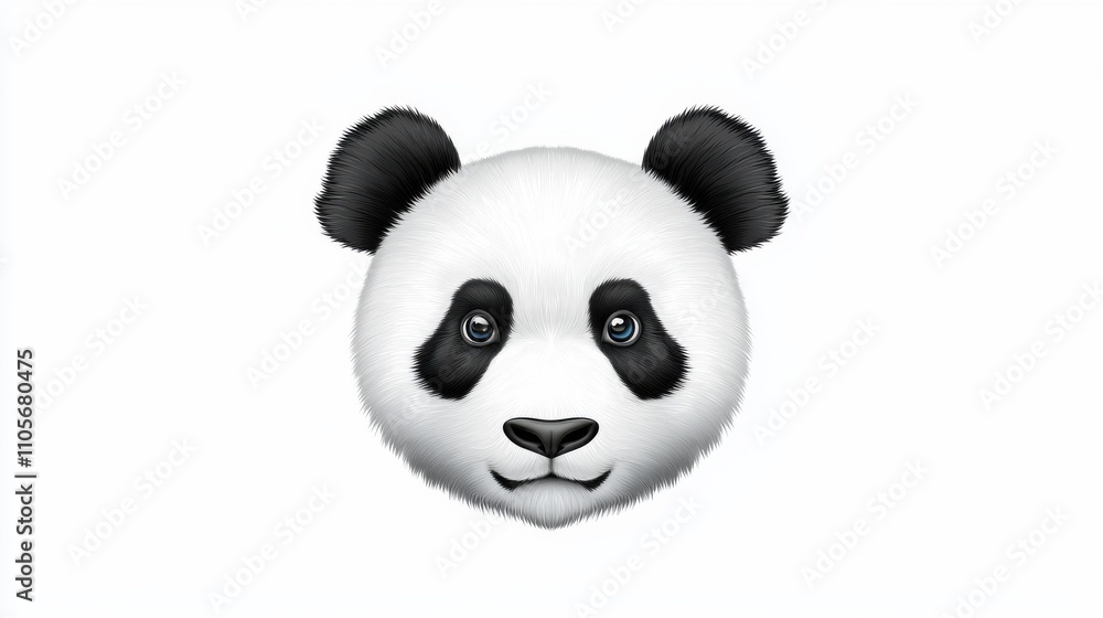 Closeup Portrait of Cute Panda Bear with Fluffy Fur and Adorable Facial Features Closeup Portrait of Cute Panda Bear with Fluffy Fur and Adorable Facial Features