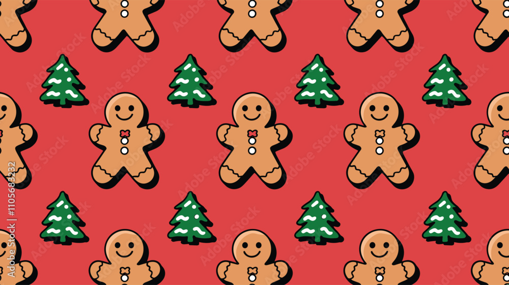 Seamless festive holiday background pattern with colorful Christmas ornaments Seamless festive holiday background pattern with colorful Christmas ornaments