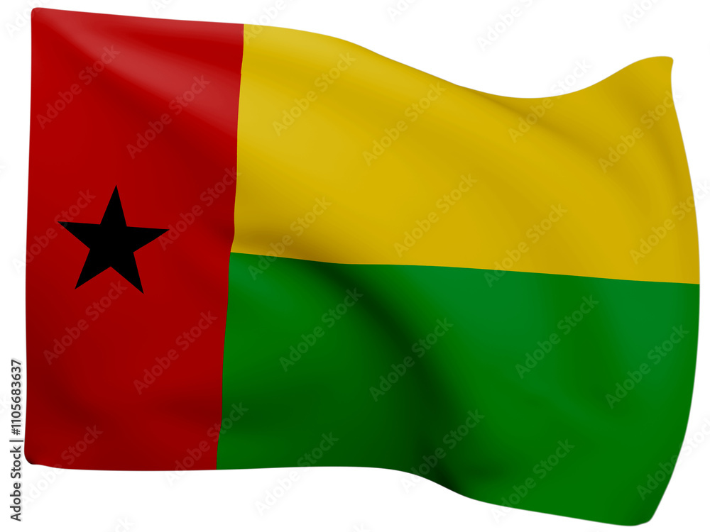 3d Flags Of Guinea Bissau. 3d Flags Of Guinea Bissau.