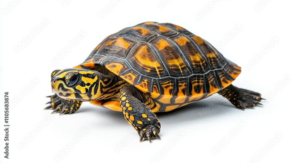 Obraz premium Detailed Close up Shot of a Beautiful Ornate Turtle Shell