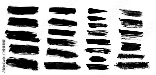 Set of Artistic Black Brush Strokes - Vector Graphics,
Handcrafted Brush Strokes Vector Pack for Illustrators