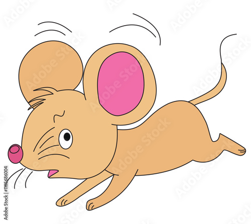 Cute rat cartoon vector illustration