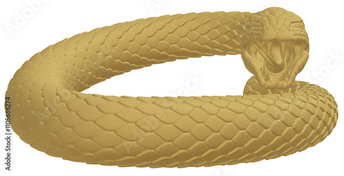Golden Coiled snake