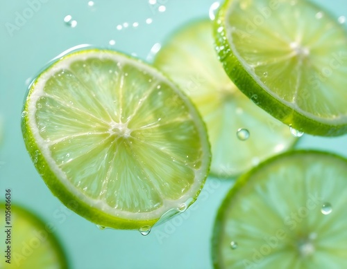 Close up of juicy line slices 