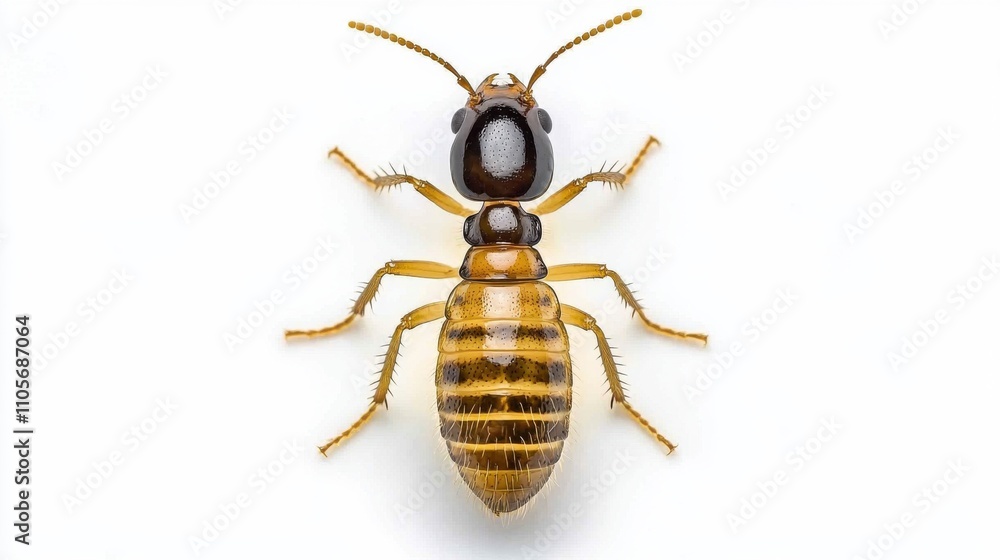 Detailed Macro Shot of a Striped Wasp or Hornet Insect in Close up Detailed Macro Shot of a Striped Wasp or Hornet Insect in Close up