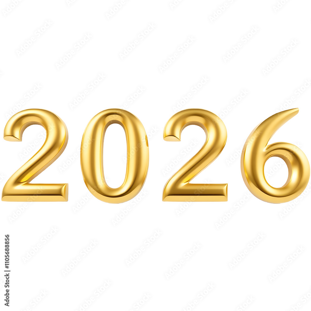 A large, glossy, solid gold number A large, glossy, solid gold number
