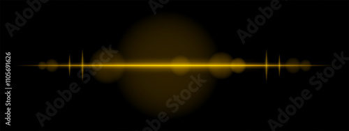 Yellow laser line icon. Thin glowing streak, intense red illumination, futuristic beam effect, abstract light design, energy pulse, minimal visual, modern lighting decor.