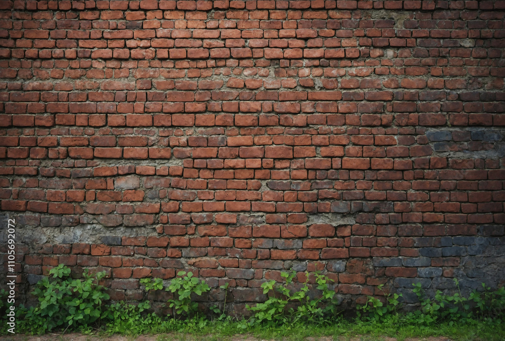 uneven brick wall with weathered textures and cracks for a rustic look uneven brick wall with weathered textures and cracks for a rustic look