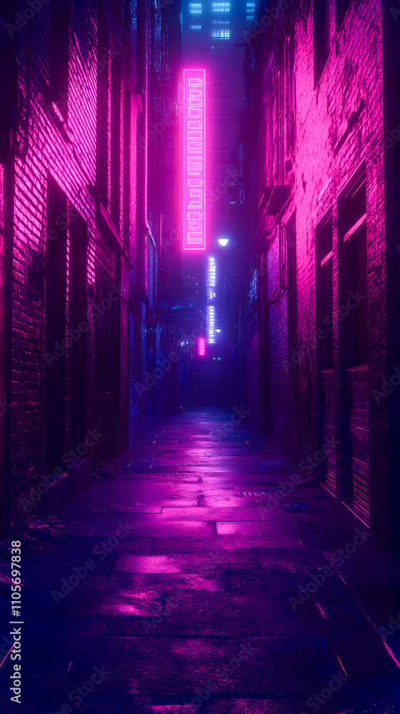 Pink and Blue Neon Lights Illuminate a Gritty City Alley in Neo-Noir Style, Capturing a Futuristic Urban Atmosphere with Cyberpunk Aesthetic and Moody Nightlife Vibes of a High-Tech World Pink and Blue Neon Lights Illuminate a Gritty City Alley in Neo-Noir Style, Capturing a Futuristic Urban Atmosphere with Cyberpunk Aesthetic and Moody Nightlife Vibes of a High-Tech World