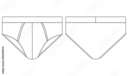 boxer shorts underwear vector illustration template back and fond views underwear vector design