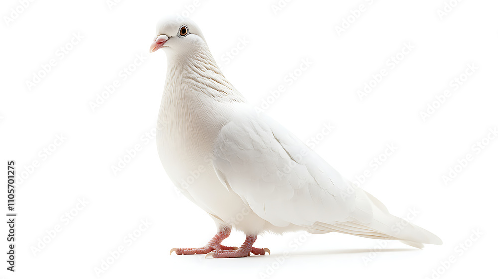 white pigeon isolated on white background white pigeon isolated on white background