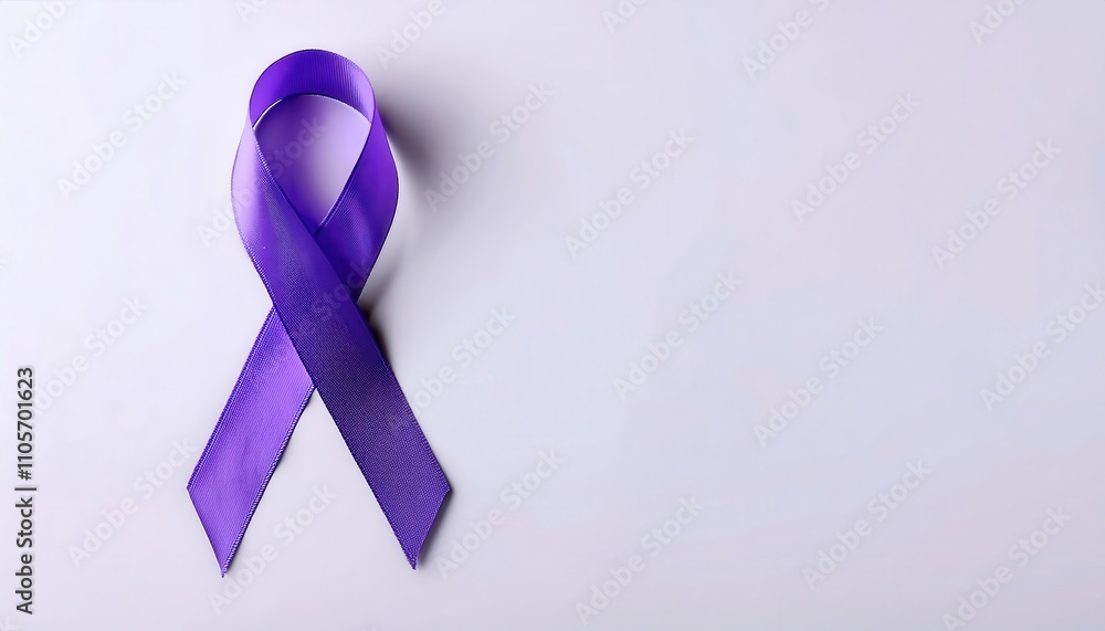 Purple Ribbon Symbol. Raising Awareness for Domestic Violence Prevention, Alzheimer's Support, Epilepsy Advocacy, and Pancreatic Cancer Awareness. Universal Icon of Solidarity and Hope Purple Ribbon Symbol. Raising Awareness for Domestic Violence Prevention, Alzheimer's Support, Epilepsy Advocacy, and Pancreatic Cancer Awareness. Universal Icon of Solidarity and Hope