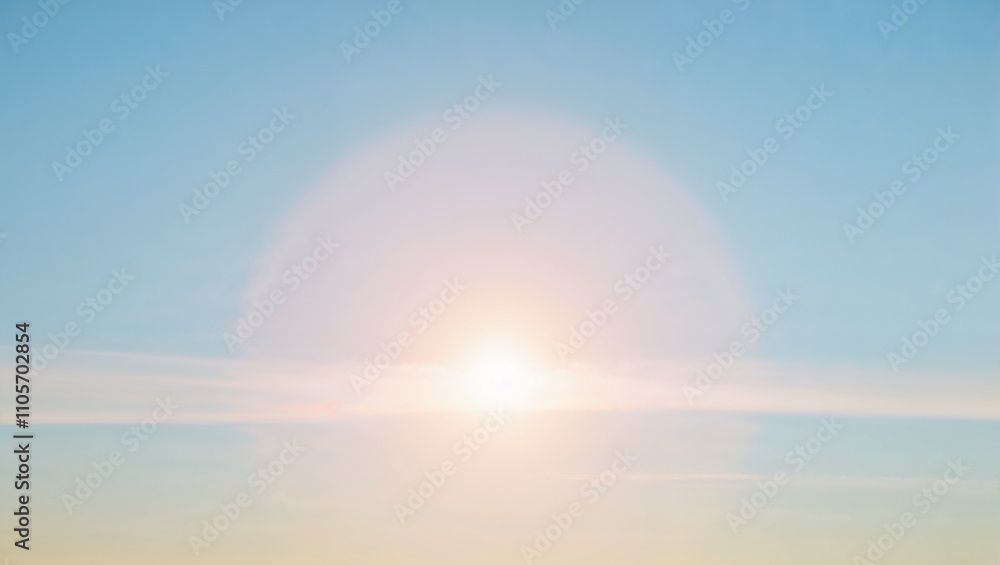 Spring Awakening: A Sky Bathed in Warm Glow Spring Awakening: A Sky Bathed in Warm Glow