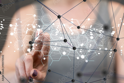 Global network. Blockchain....