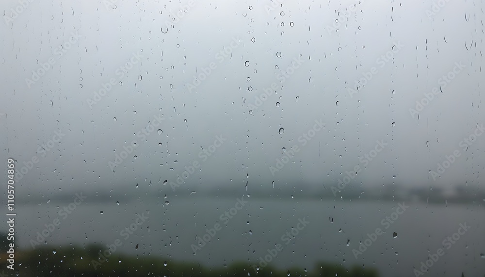 A picture of the atmosphere of raindrops on the window A picture of the atmosphere of raindrops on the window