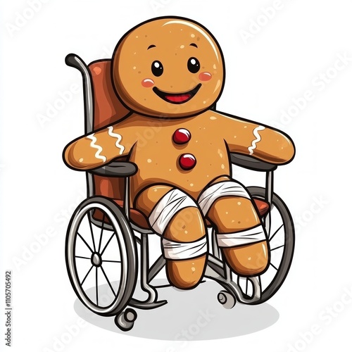 Gingerbread man in Wheelchair