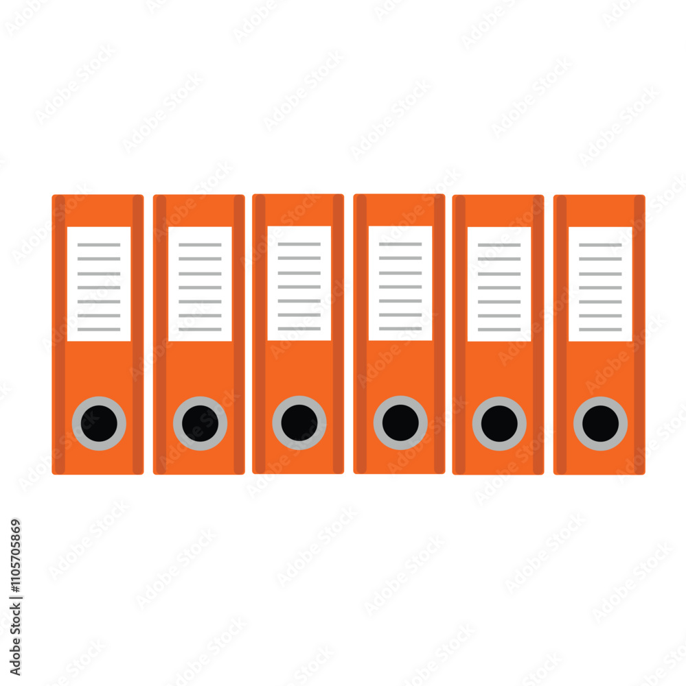 Orange office binder. Document binder. Orange office binder. Document binder.