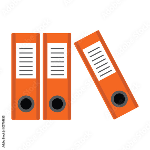 Orange office binder. Document binder.