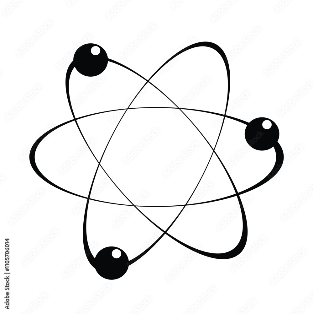 Atom with orbiting electron vector icon. filled flat sign for mobile concept and web design. Atom glyph icon. Science symbol, logo illustration. Vector graphics Atom with orbiting electron vector icon. filled flat sign for mobile concept and web design. Atom glyph icon. Science symbol, logo illustration. Vector graphics