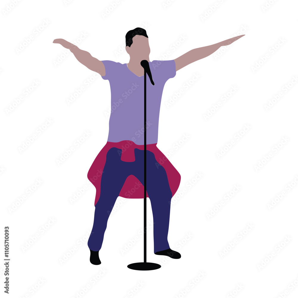 Man singer silhouette, man singing on mic, singer singing silhouette, vocalist singing to microphone Man singer silhouette, man singing on mic, singer singing silhouette, vocalist singing to microphone