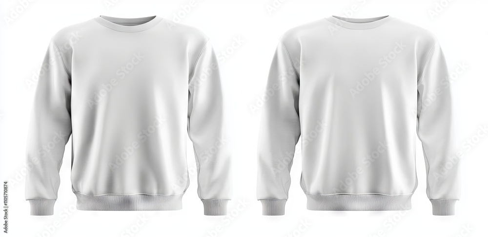 A black plain sweatshirt displayed from both the front and back, set against a white backdrop using an invisible mannequin template. A black plain sweatshirt displayed from both the front and back, set against a white backdrop using an invisible mannequin template.