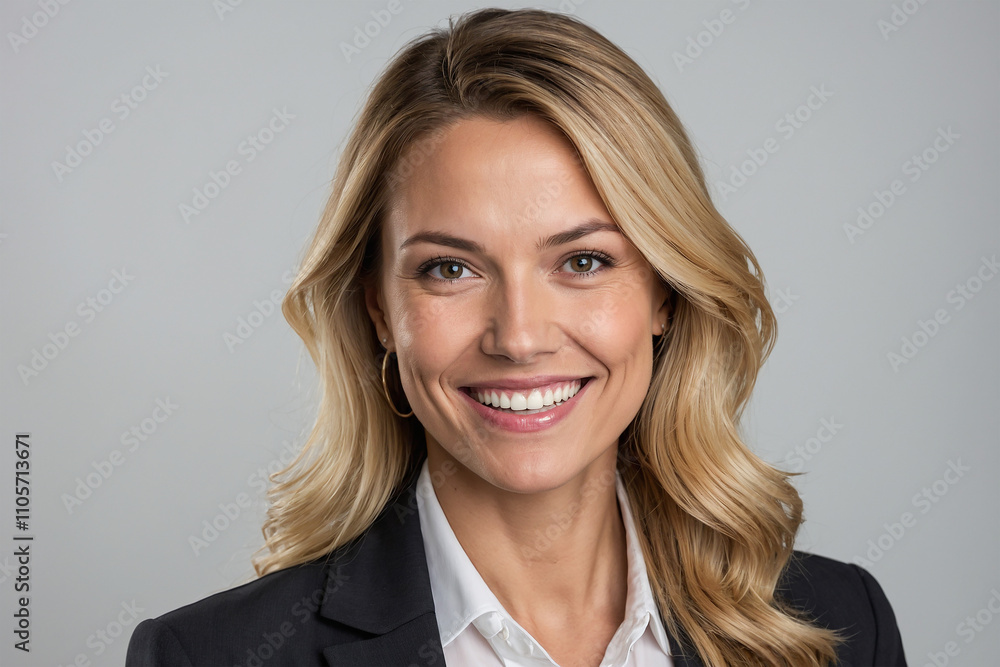 confident businesswoman with a professional smile against a white background confident businesswoman with a professional smile against a white background