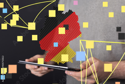 state germany map digital o...