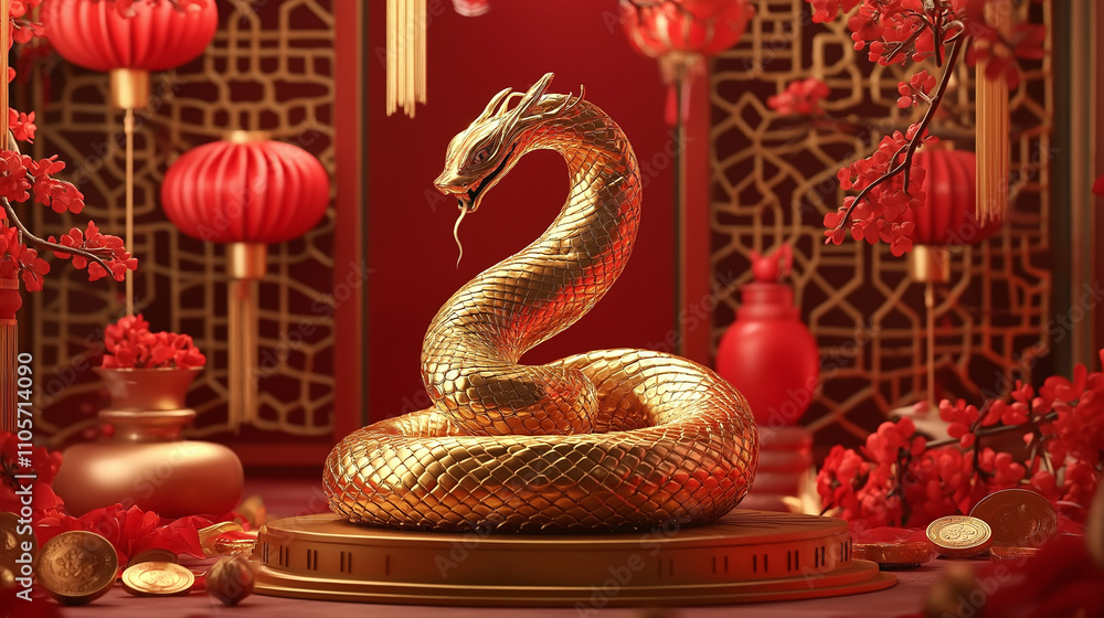 Opulence and Tradition A Snake in Gold for Chinese New Year Opulence and Tradition A Snake in Gold for Chinese New Year