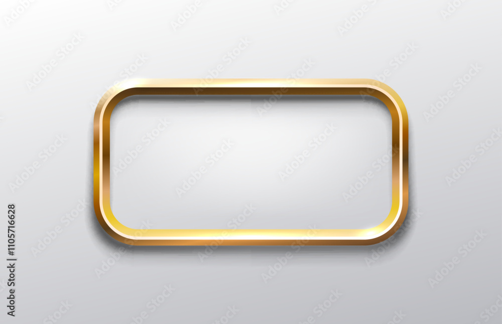 Golden frame label, event bar button, gold signboard. Vector illustration Golden frame label, event bar button, gold signboard. Vector illustration