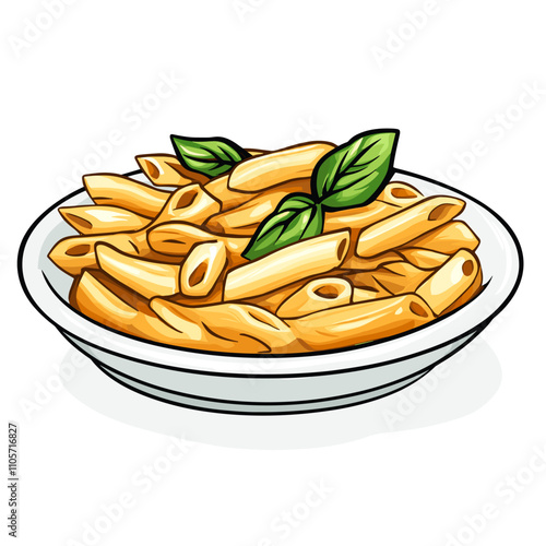 vector Plate of spaghetti . Generative AI