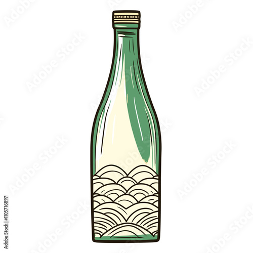 vector bottle on white background . Generative AI