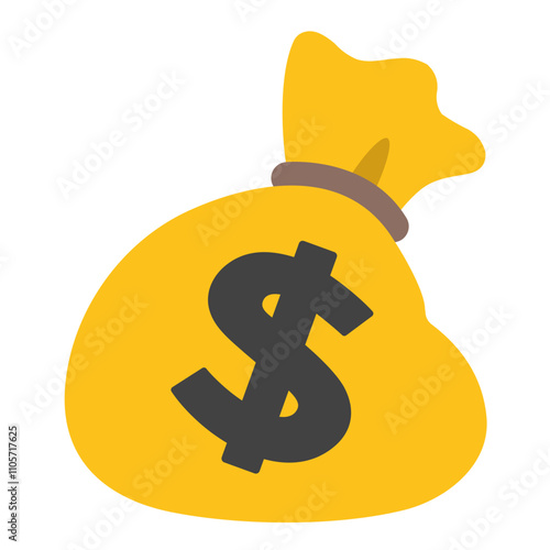 Money Bag Emoji Vector Illustration - Wealth and Finance Clipart Design