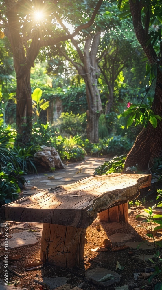 Enchanting Forest Path with Wooden Bridge and Serene Sunlit Landscape Tranquil and inviting natural scenery perfect for outdoor rejuvenation Enchanting Forest Path with Wooden Bridge and Serene Sunlit Landscape Tranquil and inviting natural scenery perfect for outdoor rejuvenation
