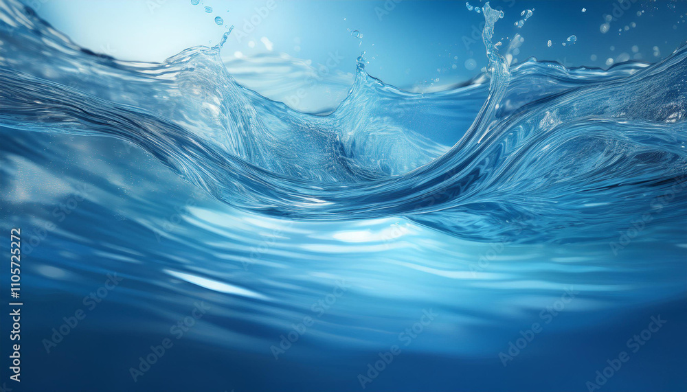 Blue water with ripples on the surface Blue water with ripples on the surface