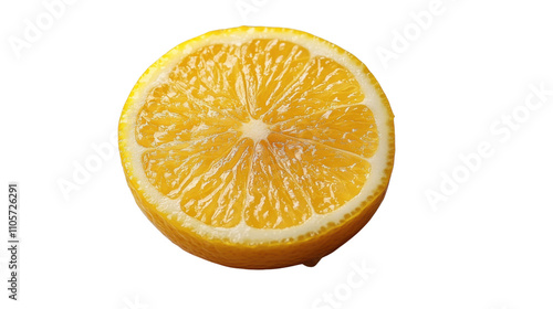 slice of orange isolated on white background
