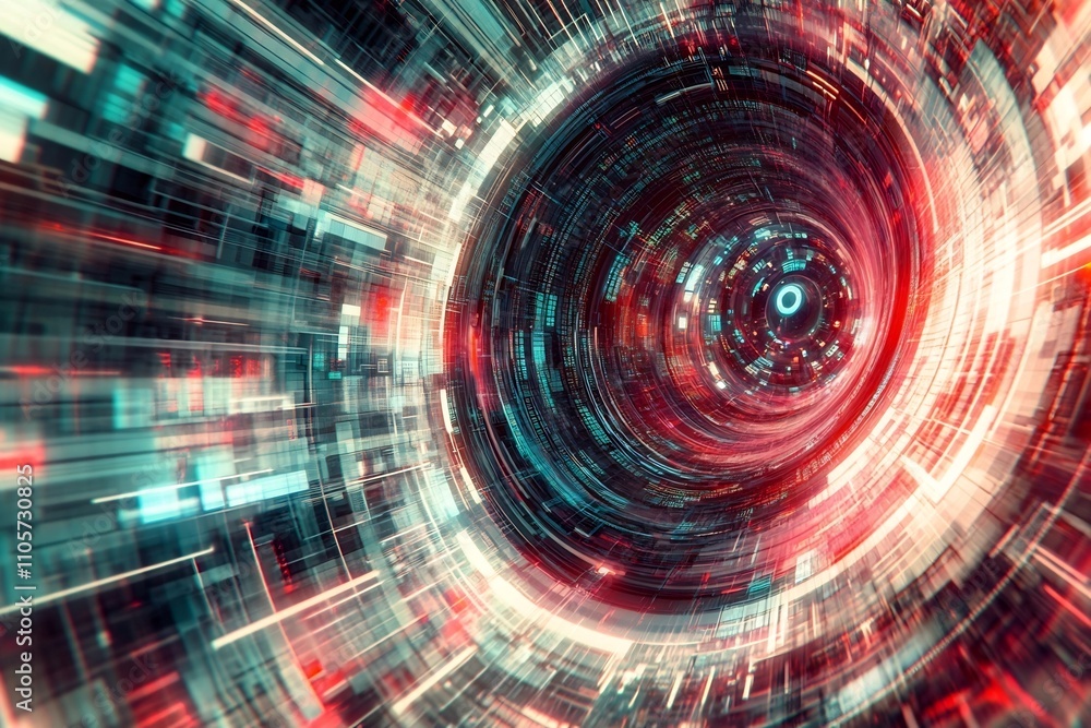 Fototapeta premium Mesmerizing Vortex of Vibrant Energies Swirling through the Boundless Cosmos