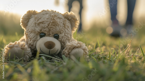 teddy bear on grass