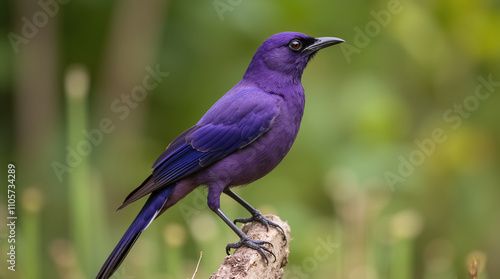 Vibrant Blue Purple Bird in Nature