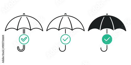 Insurance approved icon symbol. Illustration vector