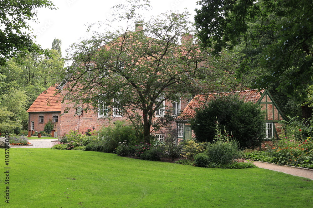 Fototapeta premium Blick in die Altstadt von Barmstedt in Schleswig-Holstein