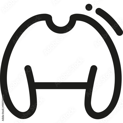 Stylized icons representing women's clothing, showcasing various fashion elements and trends in a modern design context