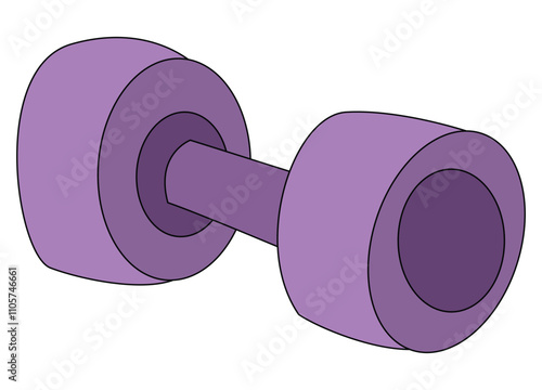 Dumbbell isolated on a white background