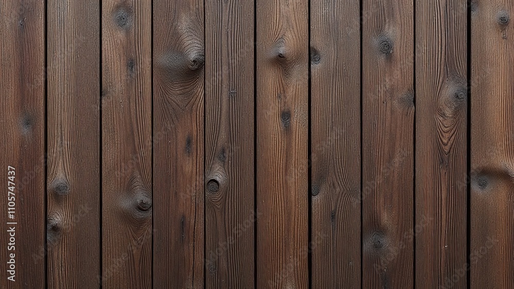 Naklejka premium Wooden panel with six vertical planks and rustic appearance