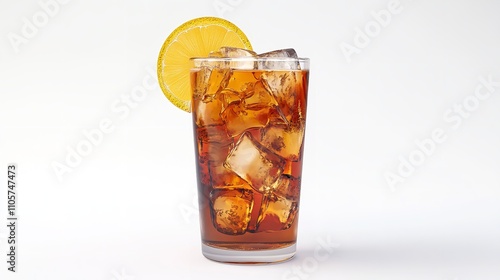 Long Island Iced Tea Isolated on White Background