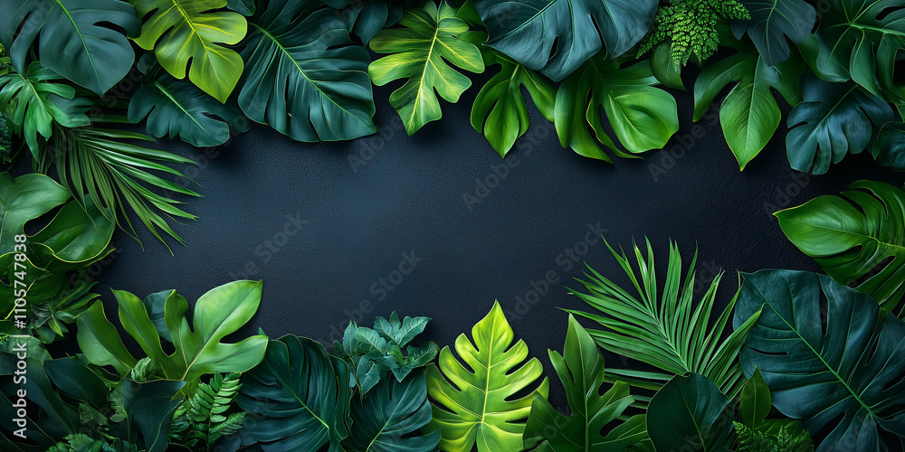 Green Leaves Border with black Background
Close-up of fresh green leaves arranged around a clean black background, ideal for eco-friendly designs, invitations, and advertisements Green Leaves Border with black Background
Close-up of fresh green leaves arranged around a clean black background, ideal for eco-friendly designs, invitations, and advertisements