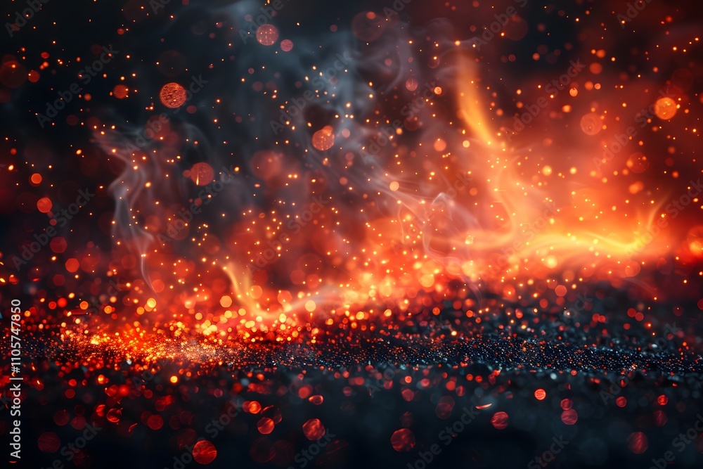 Fiery Sparks and Smoke: Dynamic Abstract Background for Design and Visual Projects Fiery Sparks and Smoke: Dynamic Abstract Background for Design and Visual Projects