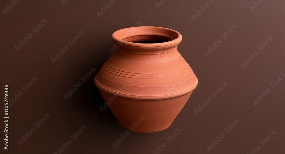 Terracotta Pottery on Brown background design Terracotta Pottery on Brown background design