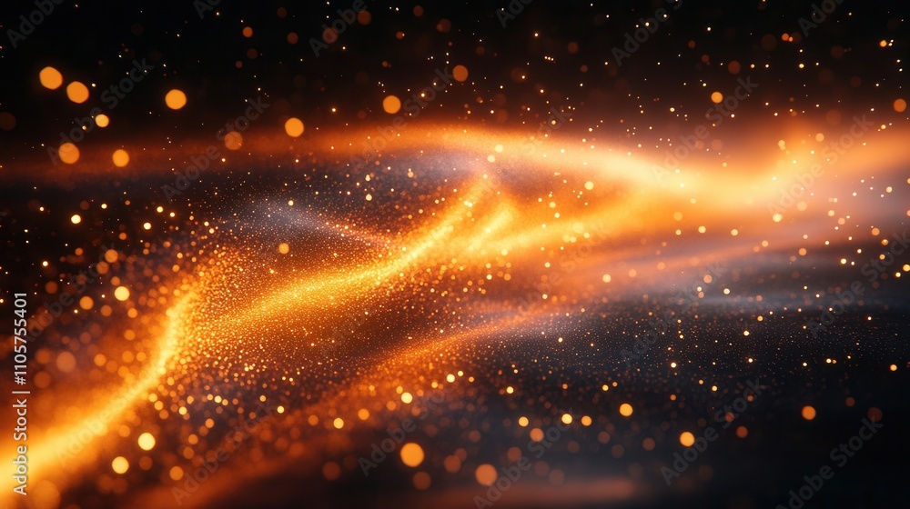 Cosmic luminous streams with glowing radiant trails and particle bursts Cosmic luminous streams with glowing radiant trails and particle bursts