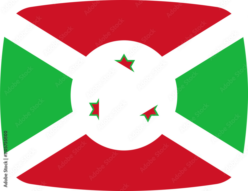Burundi Flag on video player icon Burundi Flag on video player icon