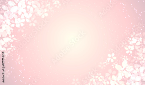Tableau sur toile Background of cherry blossoms in full bloom